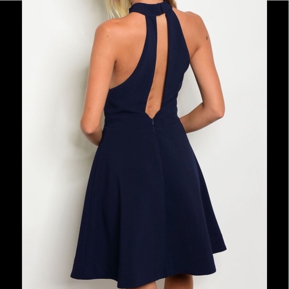 Classy Navy Flare Dress💦 - Picture 2 of 5